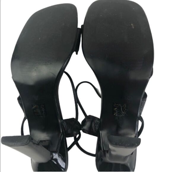 ALDO Shoes Black Strappy Slip on Heeled Sandals 39 - Picture 6 of 7